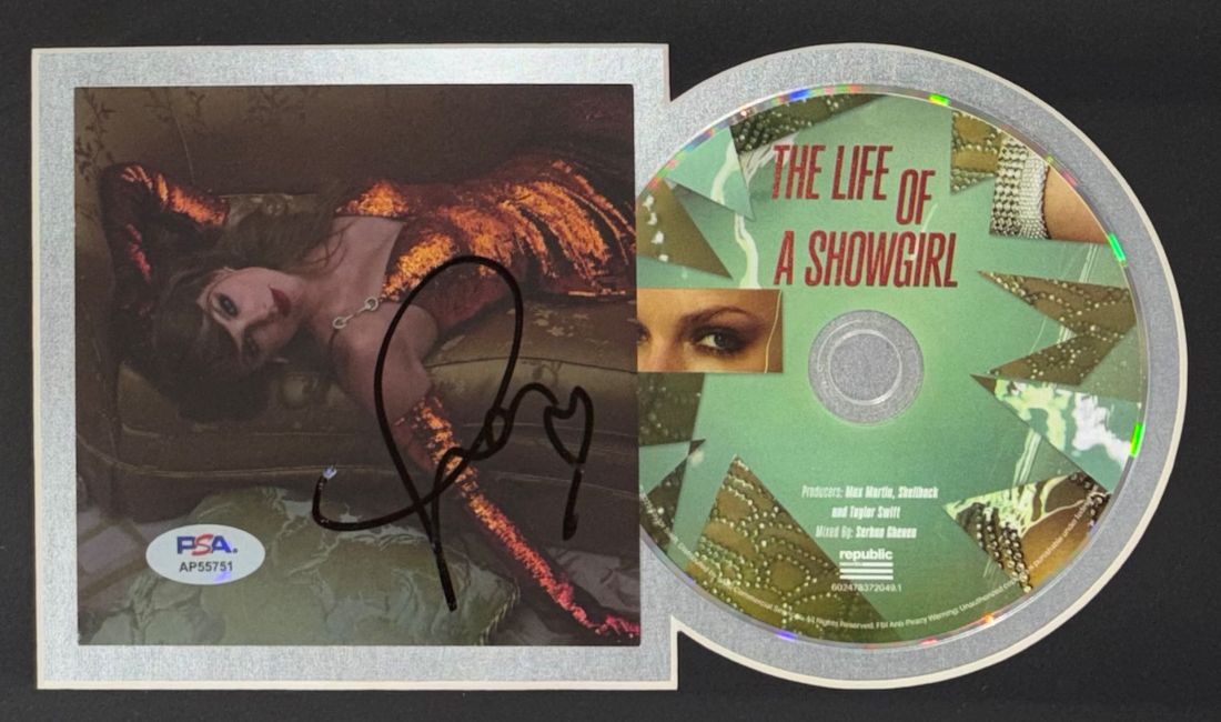 Taylor Swift Signed Framed Insert w/ 8x10 Life Of A Showgirl Photo 2 PSA/DNA