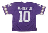 Fran Tarkenton Minnesota Signed Purple Football Jersey HOF 86 JSA QR Hologram