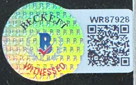 The Fernando Tatis Jr Signed Framed 16x20 San Diego Padres Spotlight Photo BAS by Sports Integrity features a Beckett Witnessed sticker with a blue B, red checkmark, QR code, and the code WR87928.