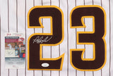 Fernando Tatis Jr. San Diego Signed White Slam Diego Baseball Jersey JSA