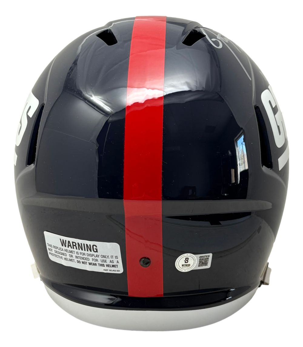 Lawrence Taylor Signed Giants FS T/B Speed Replica Helmet BAD MF BAS w/ Case