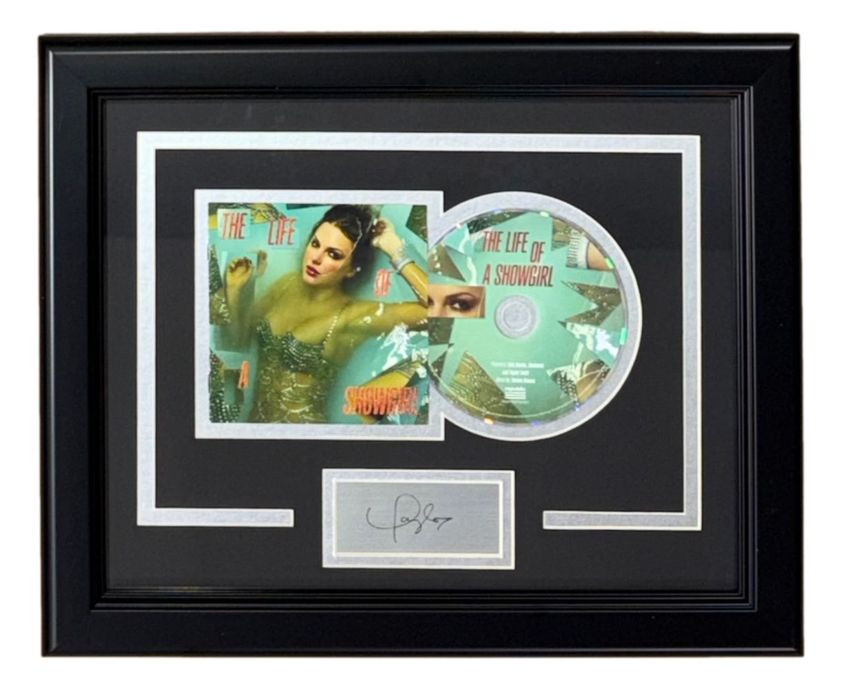 Taylor Swift Framed The Life Of A Showgirl CD w/ Laser Engraved Signature
