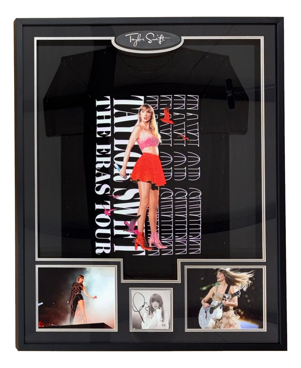 Taylor Swift Framed Swift Eras Tour Shirt 3 w/ Signed Insert PSA/DNA