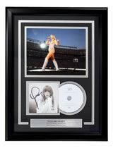 Sports Integrity’s Taylor Swift Signed Framed Insert features an autographed 8x10 concert stadium photo, authenticated by PSA/DNA, and a commemorative plaque.