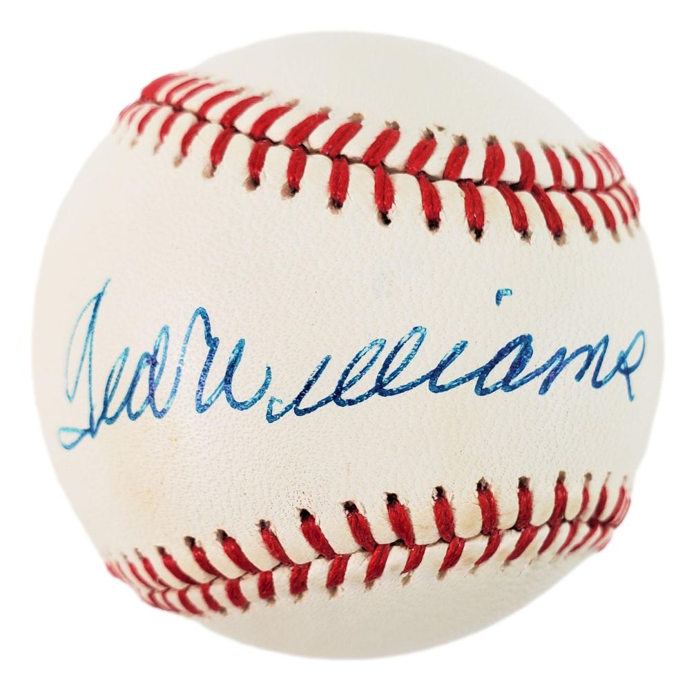 Ted Williams Red Sox Signed Official American League Baseball JSA Auto 9
