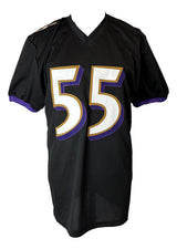 Terrell Suggs Baltimore Signed Black Pro-Cut Football Jersey JSA Hologram