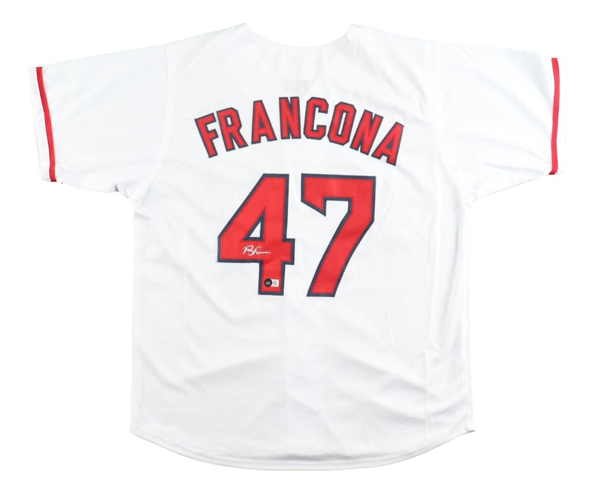 Terry Francona Boston Signed White Baseball Jersey BAS