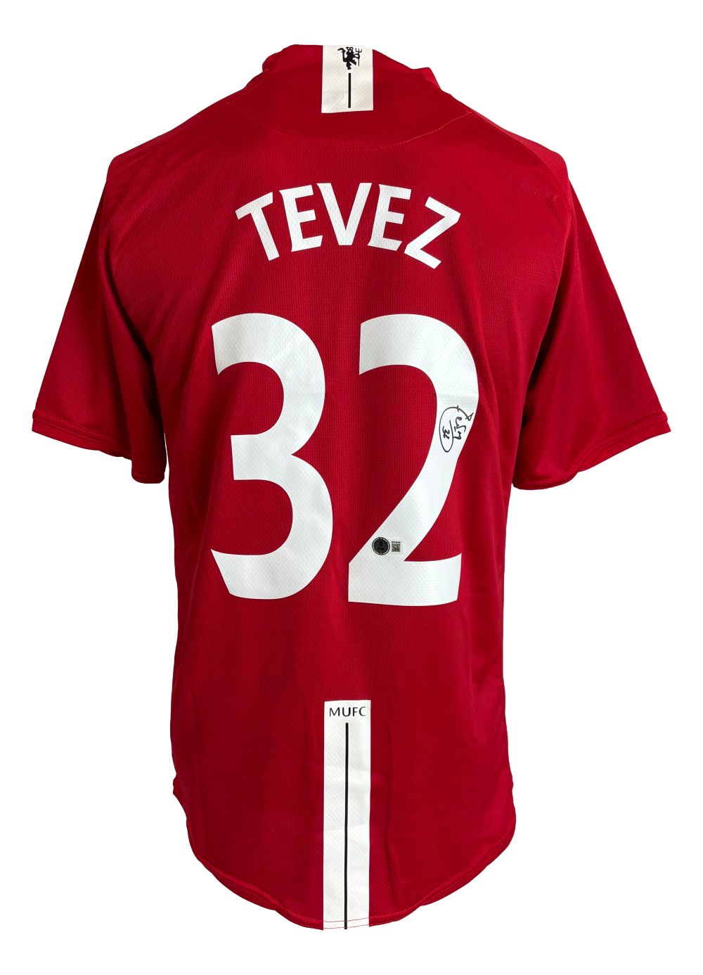 Carlos Tevez Signed Manchester United Nike Soccer Jersey BAS