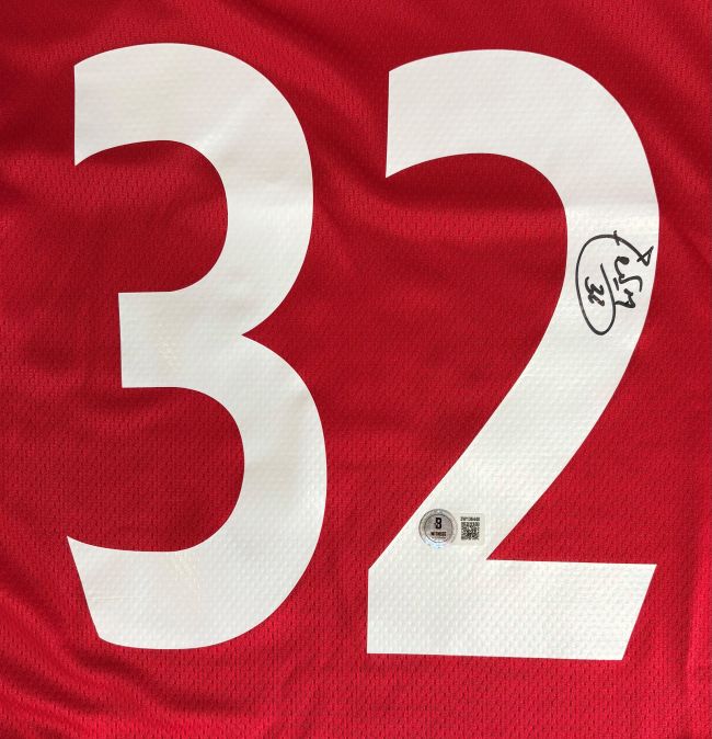 Carlos Tevez Signed Manchester United Nike Soccer Jersey BAS