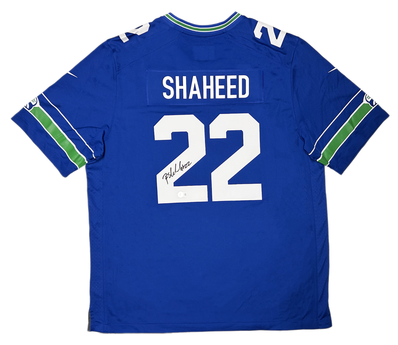 Rashid Shaheed Autographed Seattle Seahawks Royal Blue Alternate Nike Game Jersey Beckett Witnessed