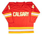 Theo Fleury Calgary Signed Red Hockey Jersey BAS