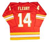 Theo Fleury Calgary Signed Red Hockey Jersey BAS