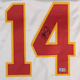 Theo Fleury Calgary Signed White Hockey Jersey BAS