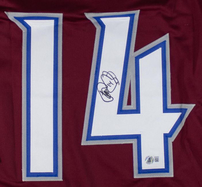 Theo Fleury Colorado Signed Burgundy Hockey Jersey BAS