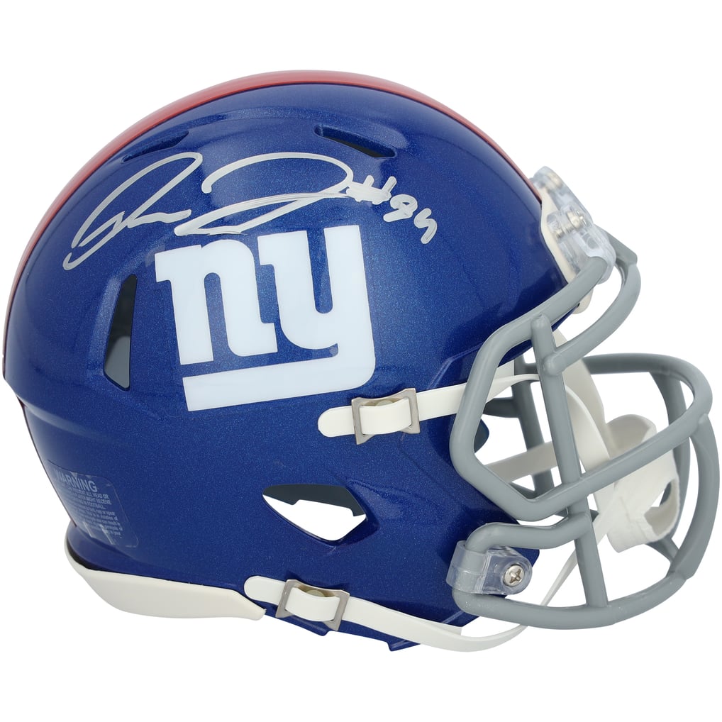 Theo Johnson Autographed New York Giants Speed Mini Helmet Fanatics