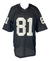 Tim Brown Oakland Signed Black Football Jersey BAS