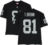 Tim Brown Signed Oakland Raiders Black Mitchell & Ness Football Jersey Fanatics