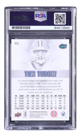 Tim Tebow Signed 2012 Upper Deck TT-2 Trading Card PSA Auto Gem MT 10