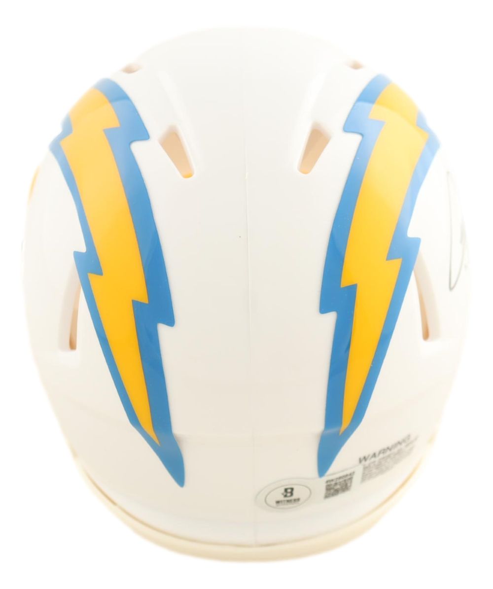 LaDainian Tomlinson Signed San Diego Chargers White Mini Speed Helmet 2 BAS