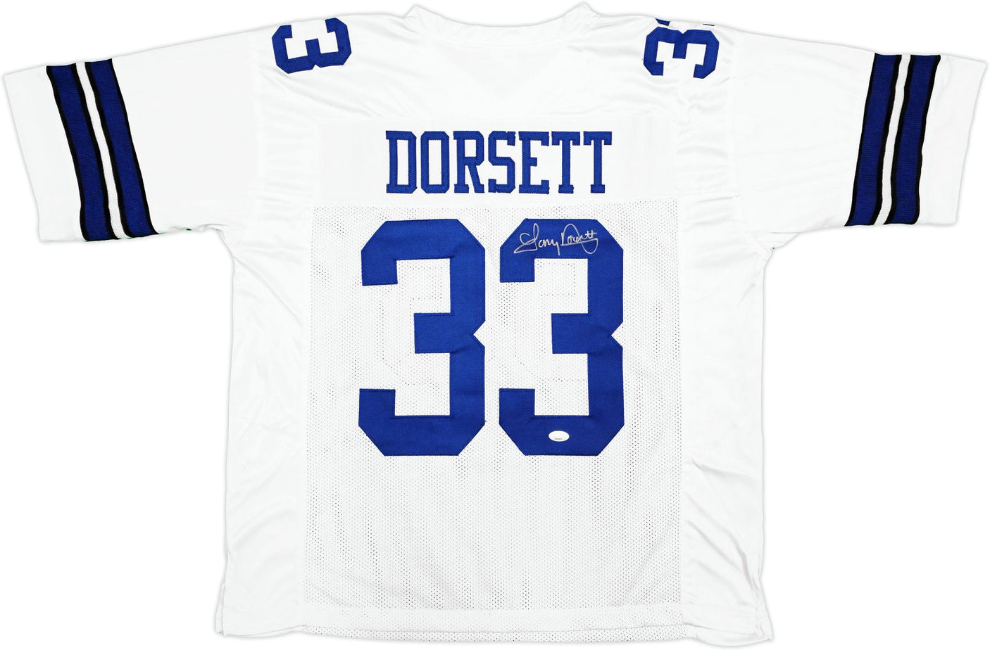 Tony Dorsett Dallas Signed White Football Jersey JSA