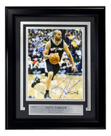 Tony Parker Signed Framed 8x10 San Antonio Spurs Photo BAS
