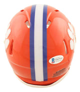 Travis Etienne Signed Clemson Tigers Mini Speed Helmet BAS