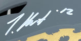 Travis Hunter Signed Jacksonville Jaguars FS Slate Speed Replica Helmet BAS