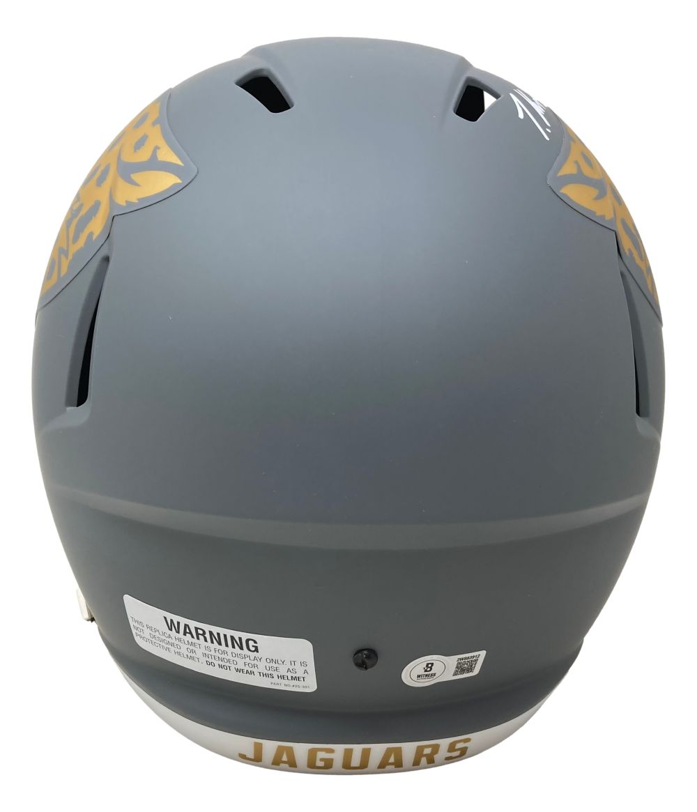 Travis Hunter Signed Jacksonville Jaguars FS Slate Speed Replica Helmet BAS