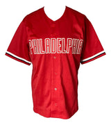 Trea Turner Philadelphia Signed Red Baseball Jersey JSA