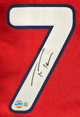 Trea Turner Philadelphia Signed Red Baseball Jersey BAS ITP
