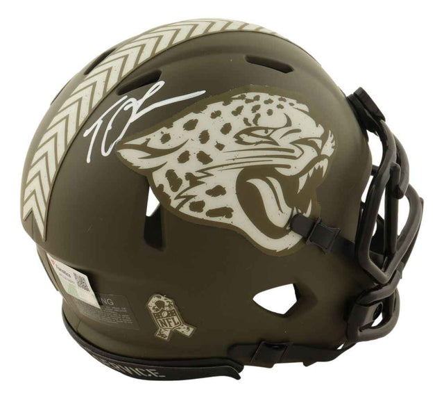 Trevor Lawrence Signed Jaguars Salute To Service Mini Speed Helmet Fanatics