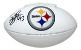 Troy Polamalu Signed Pittsburgh Steelers Logo Football BAS ITP