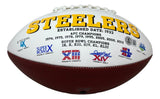 Troy Polamalu Signed Pittsburgh Steelers Logo Football BAS ITP
