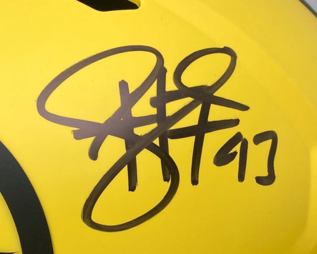Troy Polamalu Signed Pittsburgh Steelers FS Rave Speed Replica Helmet BAS ITP