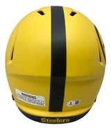 Troy Polamalu Signed Pittsburgh Steelers FS Rave Speed Replica Helmet BAS ITP