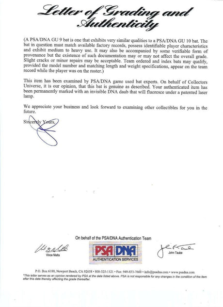 Troy Tulowitzki 2009 Colorado Rockies Game Used Marucci KA29 - M Bat PSA GU 9 - Sports Integrity