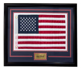 President Donald Trump Framed American Flag w/ Laser Engrave Signature 22x27