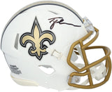 Tyler Shough Signed New Orleans Saints Alt White Mini Speed Helmet Fanatics