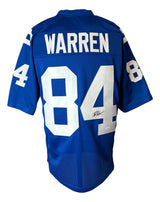 Tyler Warren Indianapolis Signed Blue Football Jersey JSA