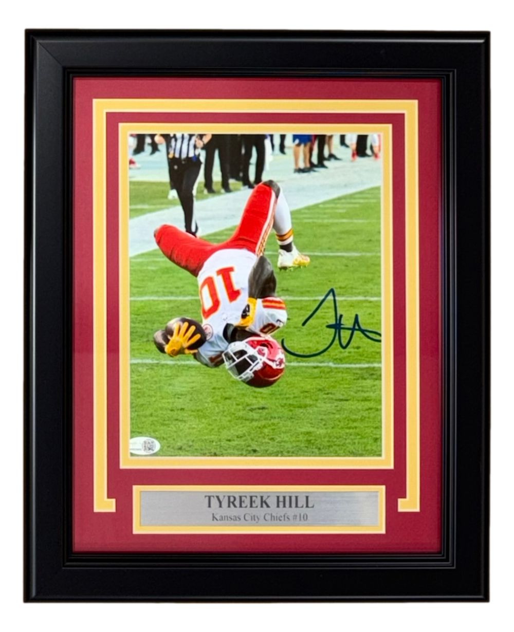 Tyreek Hill Signed Framed 8x10 Kansas City Chiefs Photo JSA QR Hologram