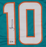Tyreek Hill Miami Signed Teal Pro-Cut Football Jersey BAS