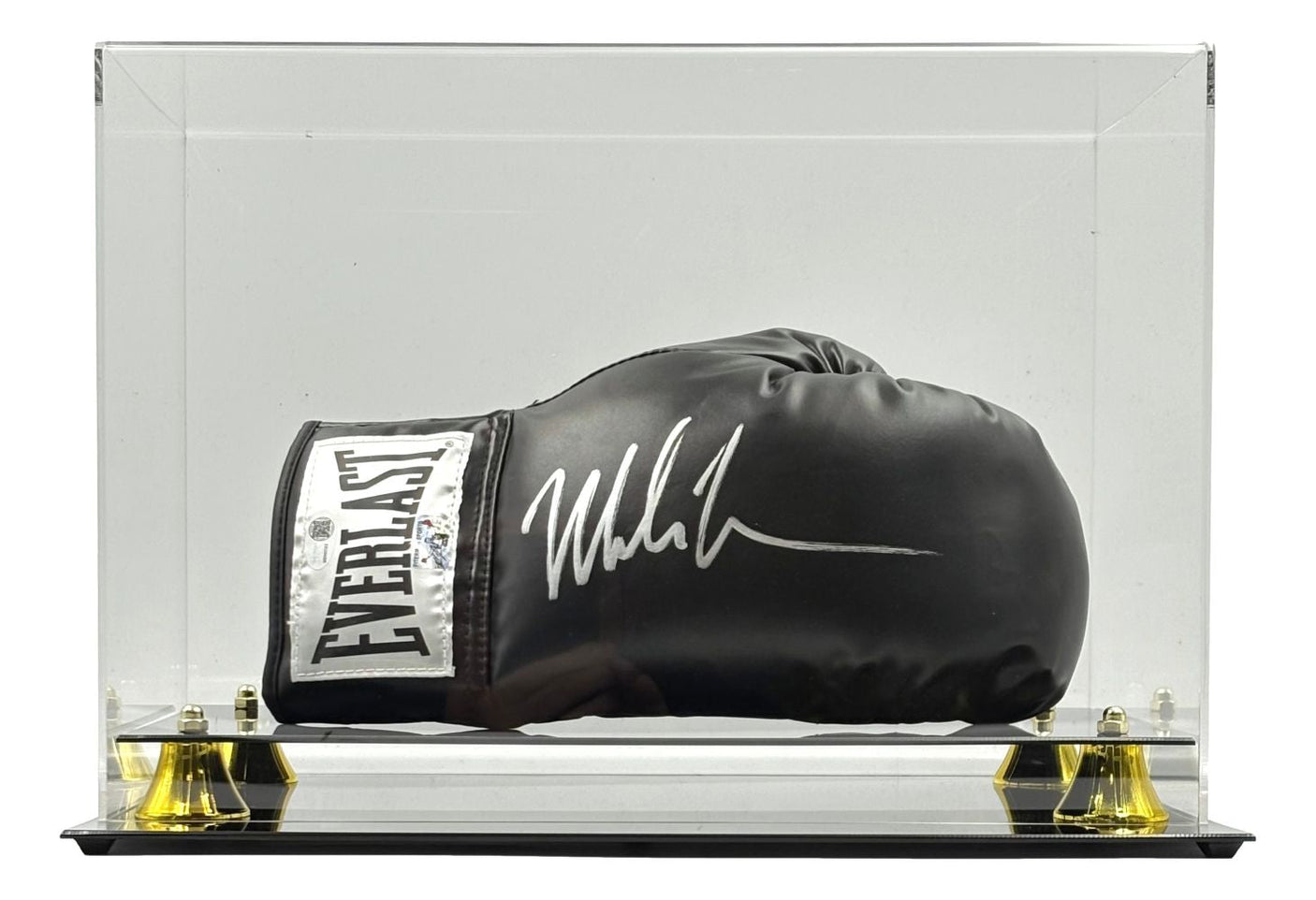 Mike Tyson Signed Black Everlast Right Hand Boxing Glove JSA QR Hologram w/ Case