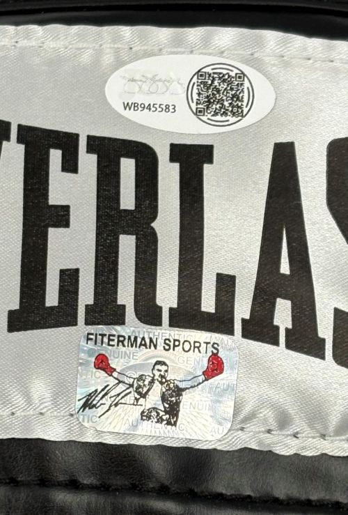 Mike Tyson Signed Black Everlast Right Hand Boxing Glove JSA QR Hologram w/ Case