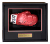 Mike Tyson Evander Holyfield Signed Framed Red Everlast Right Hand Glove JSA