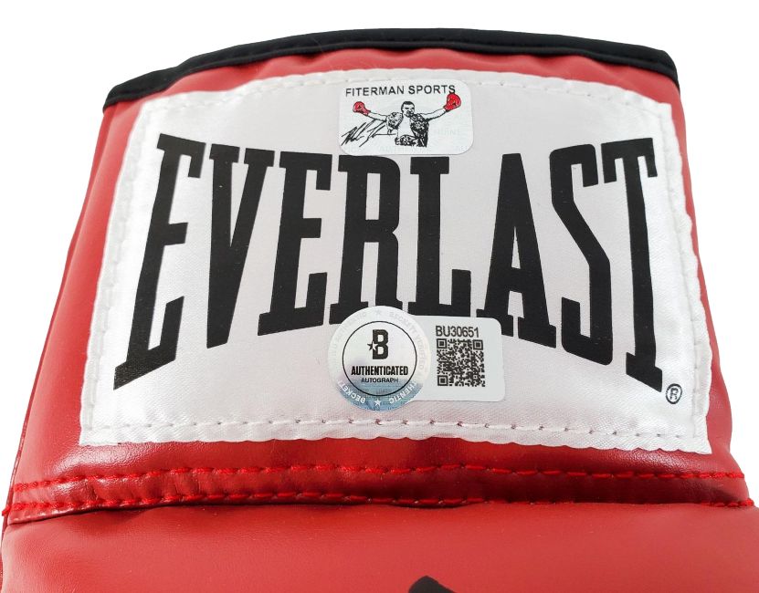 Mike Tyson Signed Red Everlast Right Hand Boxing Glove BAS