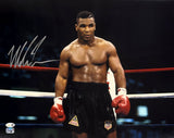 Mike Tyson Signed To Left 16x20 Boxing Stare Photo JSA QR Hologram