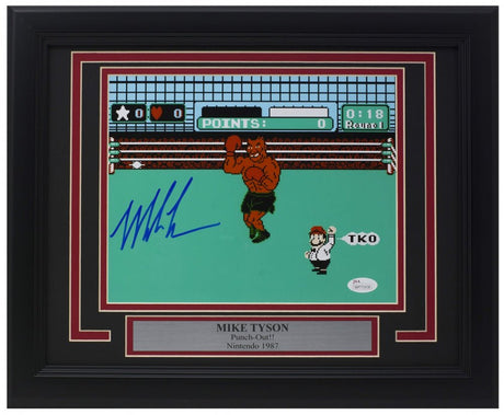 Mike Tyson Signed Framed 8x10 Punch Out Photo JSA ITP - Sports Integrity