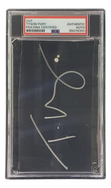 Tyson Fury Signed Slabbed Boxing Cut Signature PSA/DNA 85076350 - Sports Integrity