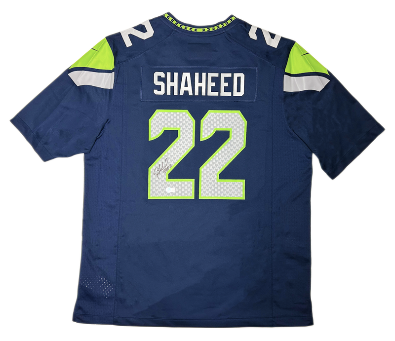 Rashid Shaheed Autographed Seattle Seahawks Navy Nike Game Jersey Beckett Witnessed