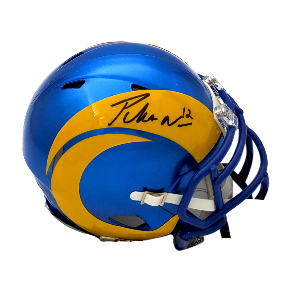 Puka Nacua Signed Rams Speed Mini Football Helmet - Fanatics